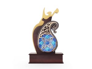 تندیس میناکاری معلم طرح بته جقه