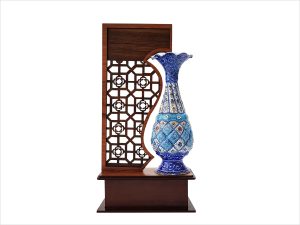 تندیس گلدان میناکاری ۱۶ سانتی متری