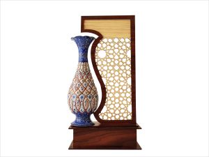 تندیس مینا کاری گلدان 20 سانتی متری
