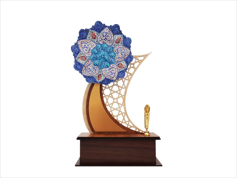 تندیس جا قلمی میناکاری اصفهان