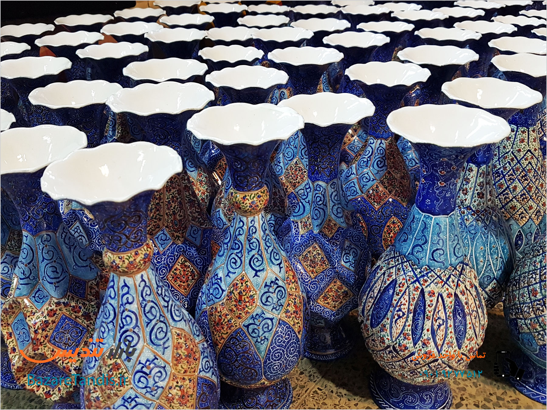 فروش عمده گلدان میناکاری