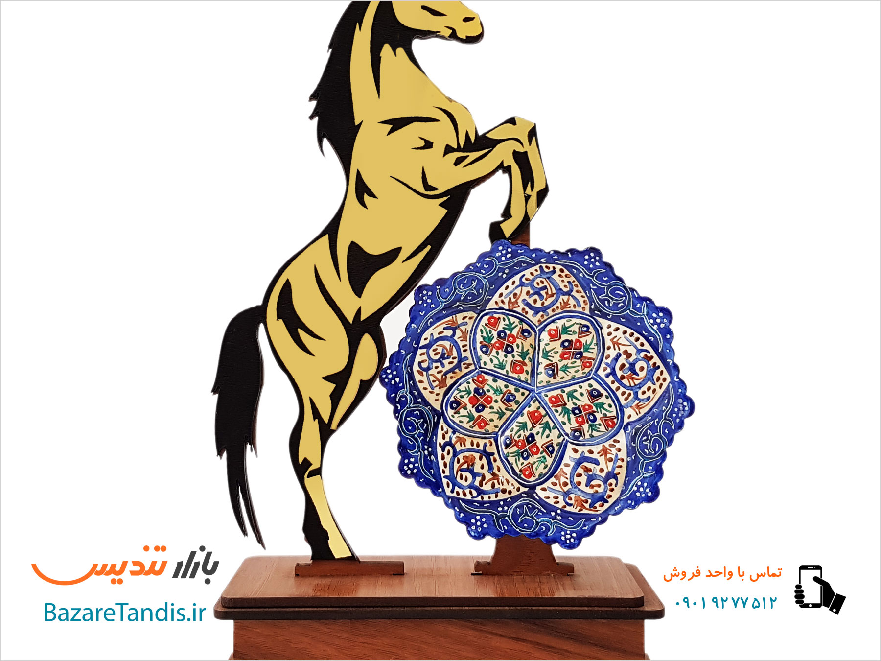 تندیس هدیه میناکاری رخش
