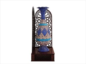 تندیس گلدان مینا کاری 25 سانتی طرح معراج