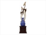 تندیس گلدان میناکاری طرح غزال