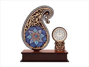 تندیس میناکاری طرح ستوده با ساعت