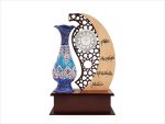 تندیس میناکاری مهر و ماه با ساعت