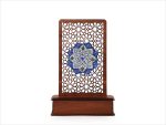 تندیس مشبک چوبی و میناکاری طرح پارسه