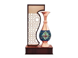 تندیس گلدان مس و پرداز سایز بزرگ