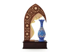 تندیس گلدان میناکاری شده طرح معلم