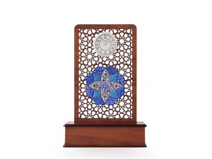 تندیس میناکاری ساعت دار طرح پارسه