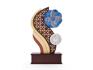 تندیس میناکاری ساعت دار طرح رها