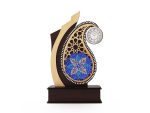 تندیس میناکاری ساعت دار طرح سرو